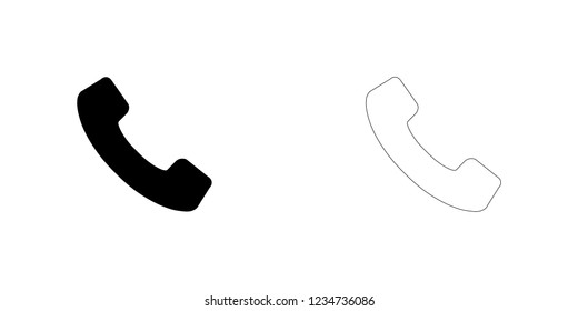 An Illustrated Icon Isolated on a Background - Telephone