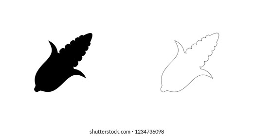 An Illustrated Icon Isolated on a Background - Sweet corn