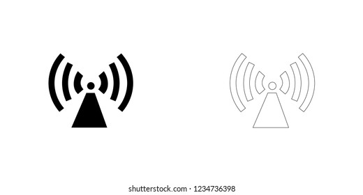 An Illustrated Icon Isolated on a Background - Radio Tower