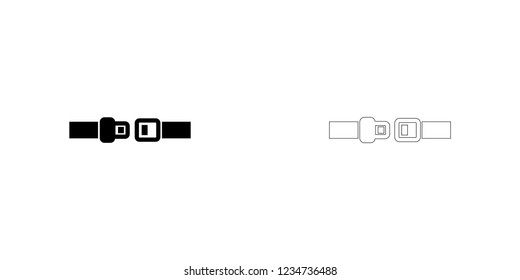 An Illustrated Icon Isolated on a Background - Seatbelt Light-30