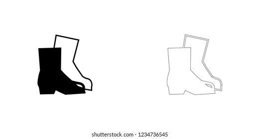 An Illustrated Icon Isolated on a Background - Safety Boots