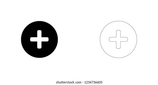 An Illustrated Icon Isolated on a Background - Round Plus Selected