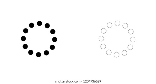 An Illustrated Icon Isolated on a Background - Round Loading
