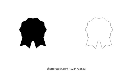 An Illustrated Icon Isolated on a Background - Rosette