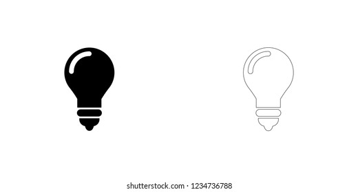 An Illustrated Icon Isolated on a Background - Lightbulb