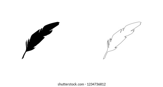 An Illustrated Icon Isolated on a Background - Quill