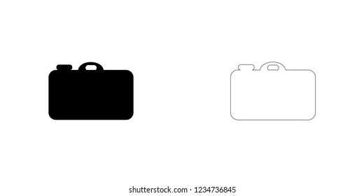An Illustrated Icon Isolated on a Background - Point and Shoot Camera