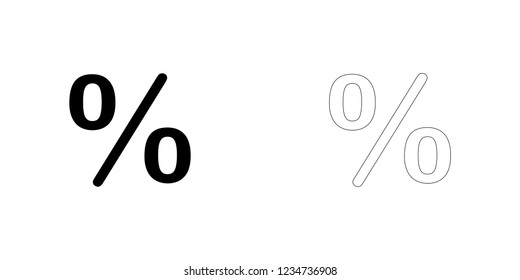 An Illustrated Icon Isolated on a Background - Percent