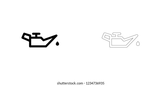 An Illustrated Icon Isolated on a Background - Oil Pressure Warning