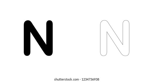 An Illustrated Icon Isolated on a Background - N