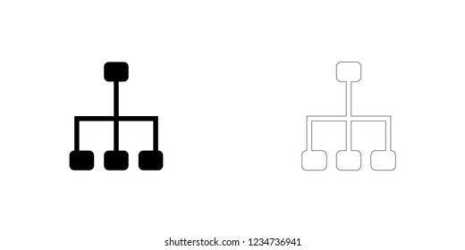An Illustrated Icon Isolated on a Background - Network