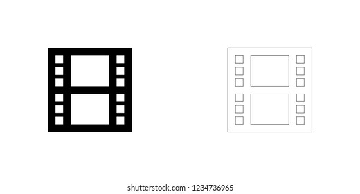 An Illustrated Icon Isolated on a Background - Movie Reel