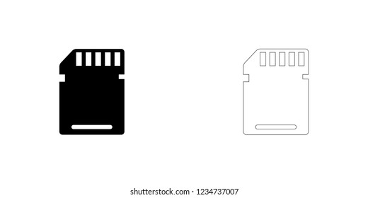 An Illustrated Icon Isolated on a Background - Memory Card