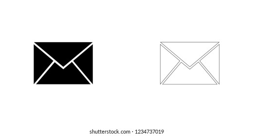 An Illustrated Icon Isolated on a Background - Mail Unread