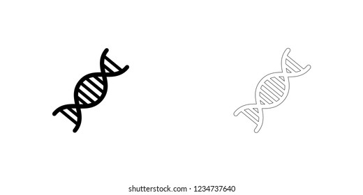 An Illustrated Icon Isolated on a Background - Double Helix