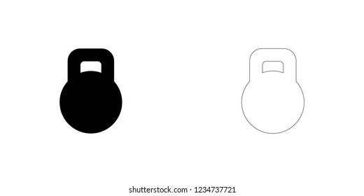 An Illustrated Icon Isolated on a Background - Kettle Bell