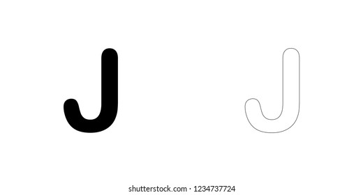 An Illustrated Icon Isolated on a Background - J