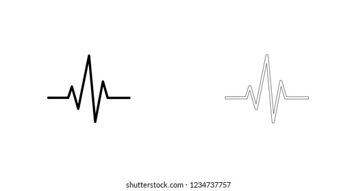 An Illustrated Icon Isolated on a Background - Heartbeat