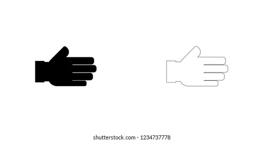 An Illustrated Icon Isolated on a Background - Hand Shake Side