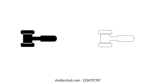An Illustrated Icon Isolated on a Background - Hammer