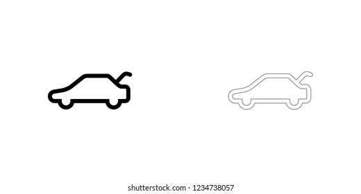 An Illustrated Icon Isolated on a Background - Boot Open Light