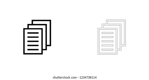 An Illustrated Icon Isolated on a Background - Documents