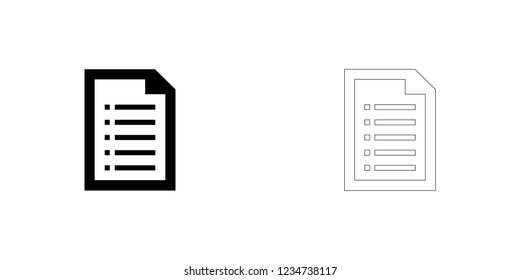 An Illustrated Icon Isolated on a Background - Document