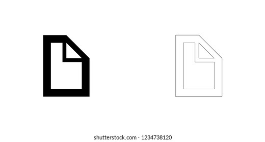 An Illustrated Icon Isolated on a Background - Document Folded Corner