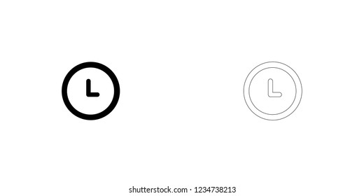 An Illustrated Icon Isolated on a Background - Clock