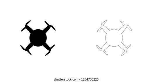 An Illustrated Icon Isolated on a Background - Circular Drone