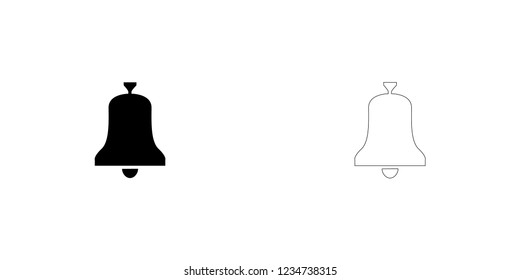 An Illustrated Icon Isolated on a Background - Bell