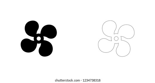 An Illustrated Icon Isolated on a Background - Car Fan