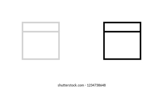 An Illustrated Icon Isolated on a Background - Web Wireframe Split Top