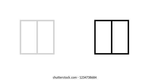 An Illustrated Icon Isolated on a Background - Web Wireframe Split Middle