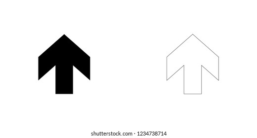 An Illustrated Icon Isolated on a Background - Arrow Up