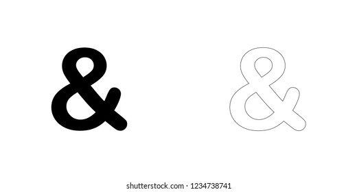 An Illustrated Icon Isolated on a Background - Ampersand