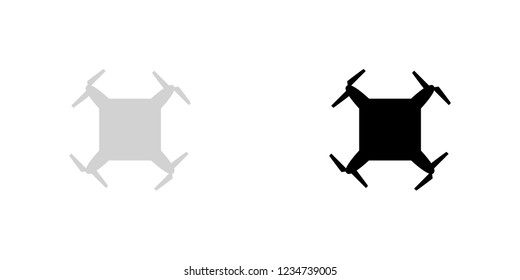 An Illustrated Icon Isolated on a Background - Square Drone