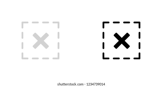 An Illustrated Icon Isolated on a Background - Squared Cross