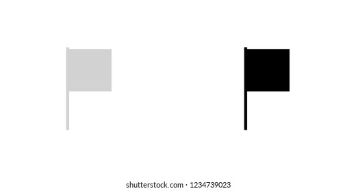 An Illustrated Icon Isolated on a Background - Square Flag