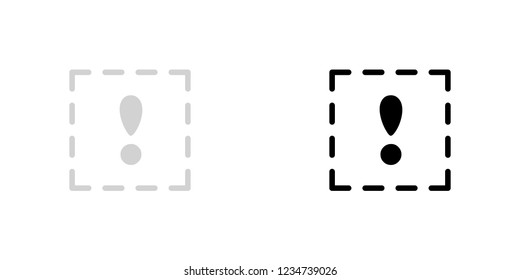 An Illustrated Icon Isolated on a Background - Squared Exclamation Mark