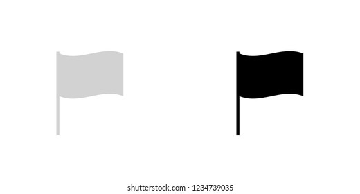 An Illustrated Icon Isolated on a Background - Waving Flag