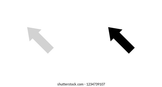 An Illustrated Icon Isolated on a Background - Upper Left Arrow