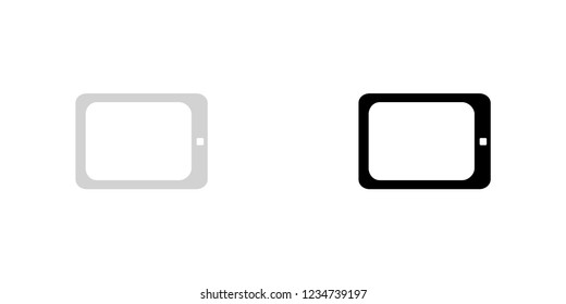 An Illustrated Icon Isolated on a Background - Tablet Computer