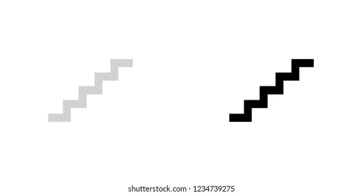 An Illustrated Icon Isolated on a Background - Stairs