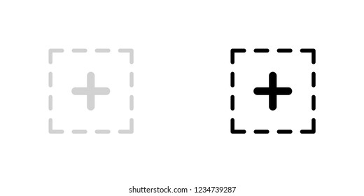 An Illustrated Icon Isolated on a Background - Squared Plus