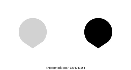 An Illustrated Icon Isolated on a Background - Short Map Pointer