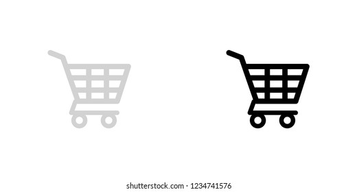 An Illustrated Icon Isolated on a Background - Shopping Trolley