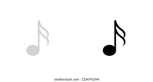 An Illustrated Icon Isolated on a Background - Semi Quaver