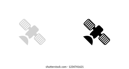 An Illustrated Icon Isolated on a Background - Satellite