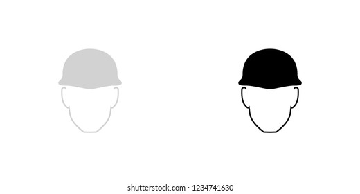An Illustrated Icon Isolated on a Background - Safety Helmet